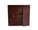 Handmade Leather Journal Dairy With 120 Cotton Paper Pages And Brass Buckle 
